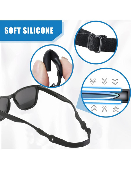 Correa Ajustable para Gafas KECHIO 4 Piezas Color Púrpura