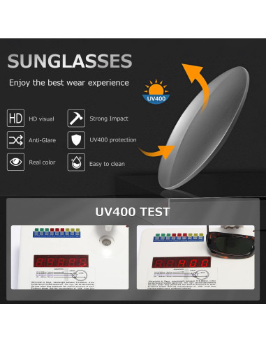 Gafas de sol KIMORN rectangulares UV400 para hombres y mujeres