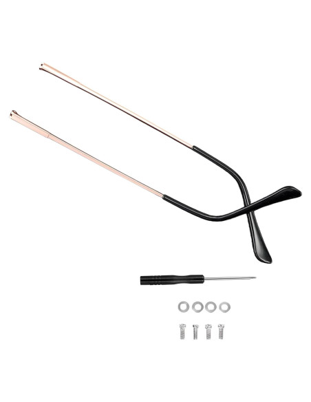Patas de Gafas de Metal TORWOL 138mm Oro Rosa Reemplazo