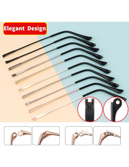 Patas de Gafas de Metal TORWOL 138mm Oro Rosa Reemplazo