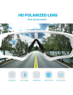 Gafas de Ciclismo Polarizadas YOZISS Cg9012w-b UV400 2