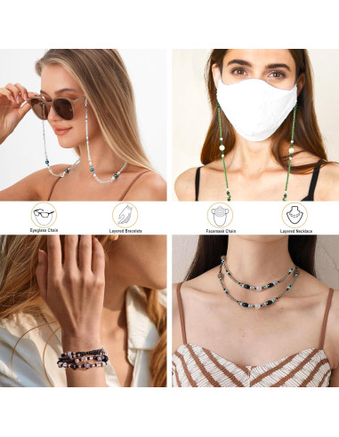 Cadena de Gafas ERNAULO para Mujeres con Perlas 73.66 cm