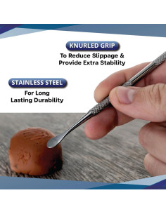 Juego de 12 herramientas de modelado SE DD312 - Acero inoxidable 2