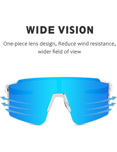 Gafas de sol OULAIQI polarizadas 3 lentes para ciclismo