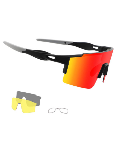 Gafas de sol OULAIQI polarizadas 3 lentes para ciclismo
