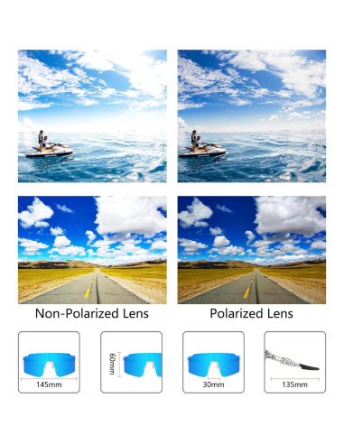Gafas de sol OULAIQI polarizadas 3 lentes para ciclismo