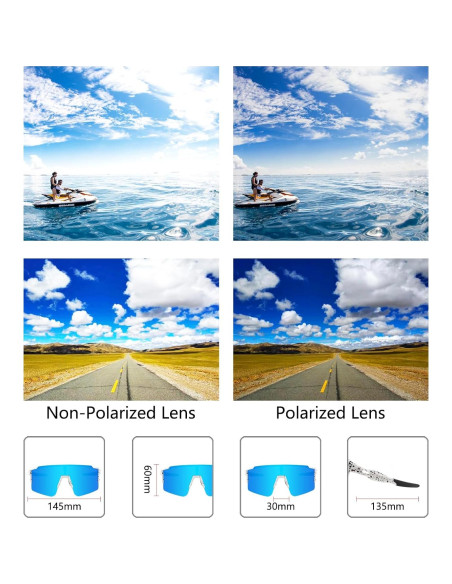 Gafas de sol OULAIQI polarizadas 3 lentes para ciclismo