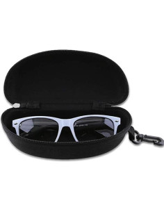 Paquete de 3 estuches para gafas EVA con gancho carabiner 2