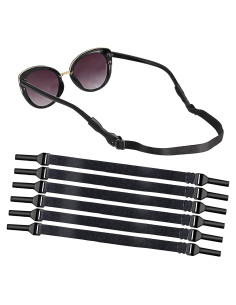 Correa Ajustable para Gafas - 6 Piezas Unisex Negro