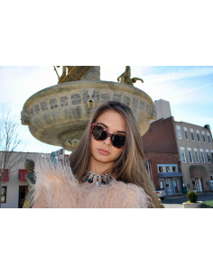 Gafas de sol Cateye para mujeres UV400 Rojo Floral 2