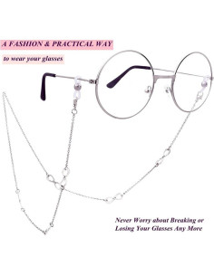 Cadena Lanyard para Gafas KAI Top 70 cm Plateada 2