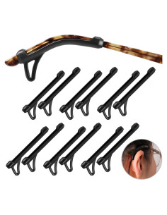 Mangas Antideslizantes para Gafas TOPOPTIC - 6 Pares Negros