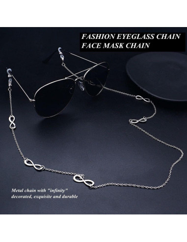 Cadena Lanyard para Gafas KAI Top 70 cm Plateada