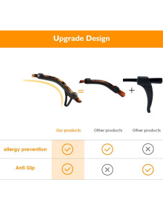 Mangas Antideslizantes para Gafas TOPOPTIC - 6 Pares Negros 2