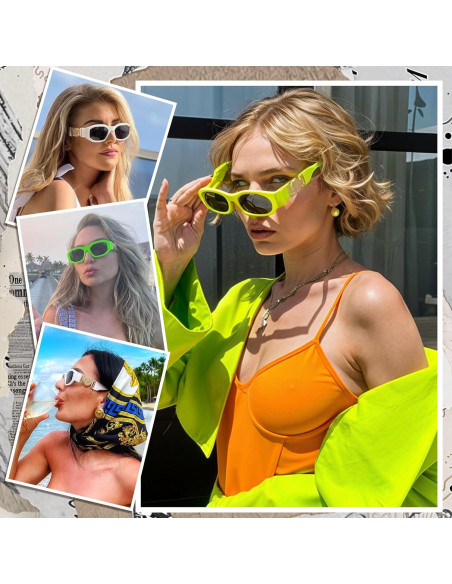 Gafas de sol rectangulares Hycredi UV400 para hombres y mujeres