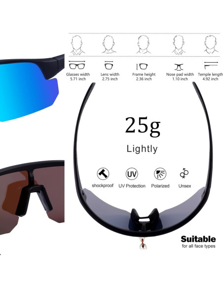 Gafas de sol polarizadas BangLong Jo578 UV400 unisex