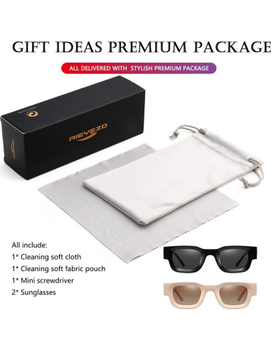 Gafas de Sol Polarizadas AIEYEZO Rectangulares Unisex