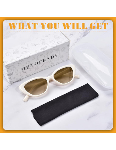 Gafas de sol Cat Eye OPTOFENDY para mujeres, protección UV 99%