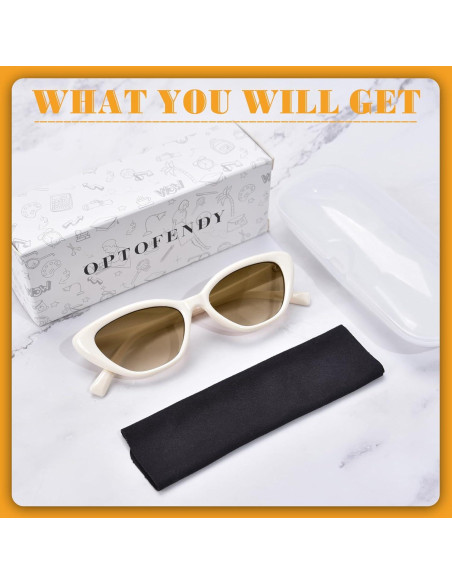 Gafas de sol Cat Eye OPTOFENDY para mujeres, protección UV 99%