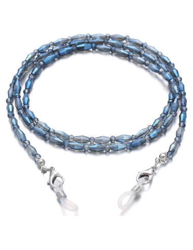 Cadena de Gafas para Mujeres Soporte con Perlas Cristal 71cm