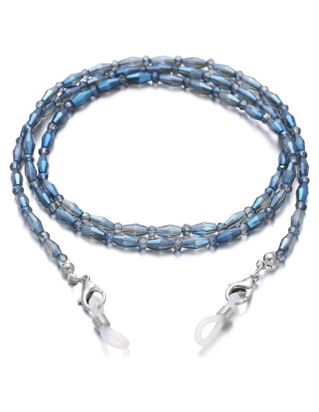 Cadena de Gafas para Mujeres Soporte con Perlas Cristal 71cm