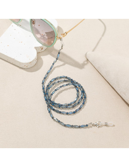 Cadena de Gafas para Mujeres Soporte con Perlas Cristal 71cm