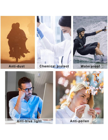 Gafas de Seguridad SQIMZAR Antiempañamiento Verde y Negro