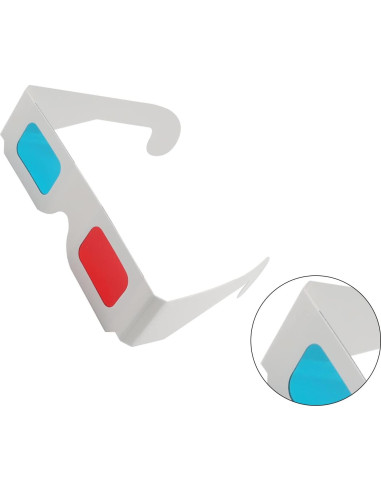Gafas 3D Othmro 20 Pcs Rojo-Azul Cartón Lente Resina