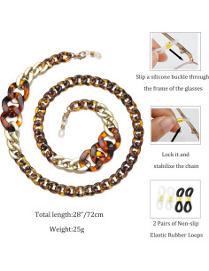 Cadena de Gafas Ámbar para Mujeres - Soporte Alrededor del Cuello 2