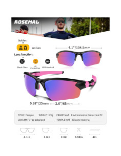 Gafas de sol deportivas Rosemal 7121A polarizadas UV400 2