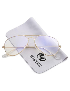 Gafas de Aviador HJSTES Lentes Anti Luz Azul para Todos