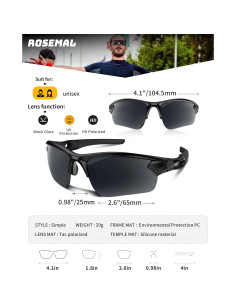 Gafas de sol deportivas Rosemal 7121A polarizadas UV400 2