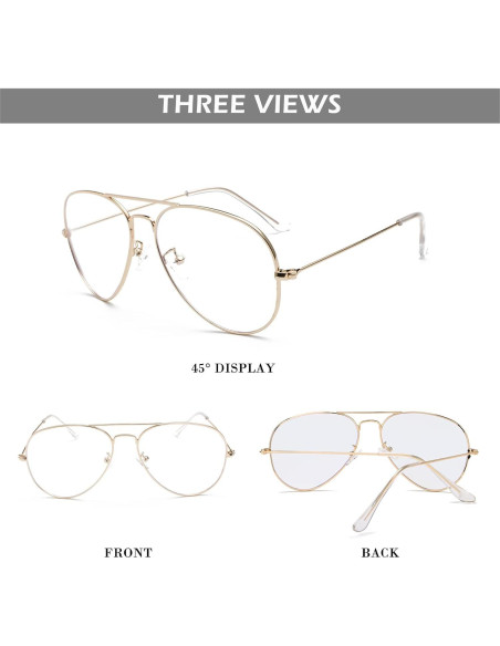 Gafas de Aviador HJSTES Lentes Anti Luz Azul para Todos