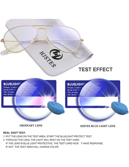 Gafas de Aviador HJSTES Lentes Anti Luz Azul para Todos