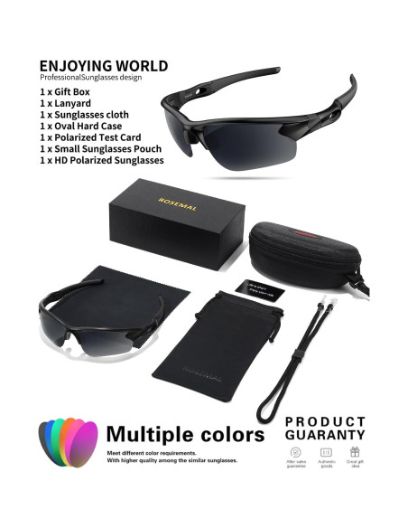 Gafas de sol deportivas Rosemal 7121A polarizadas UV400