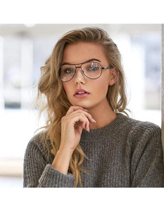 Gafas de Aviador HJSTES Lentes Transparentes Anti Luz Azul 2