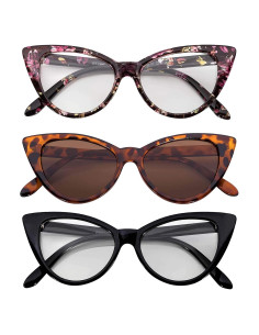 3 Gafas de Sol Gato OWL con Protección UV para Mujeres