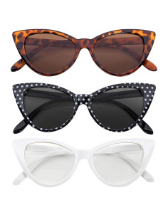 3 Gafas de Sol Gato OWL con Protección UV400 para Mujeres