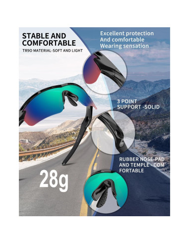 Gafas de sol deportivas Rosemal 7252 polarizadas UV400