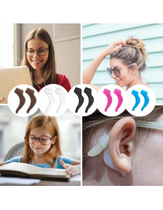15 Pares Ganchos Antideslizantes para Gafas YINGFENG 5 Colores 2