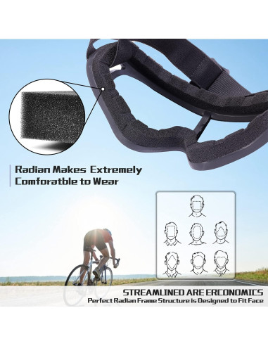 Gafas de Motocicleta LOEO 2 Piezas Antiviento y Antipolvo