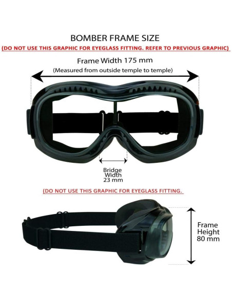 Gafas Bikershades Fit Over para Motocicleta y Ciclismo