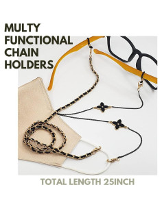 Cadena de Gafas y Máscara daOra Oro Plata Rosa Negro 2