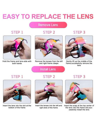 Gafas de Ciclismo X-TIGER con 5 Lentes Intercambiables UV400