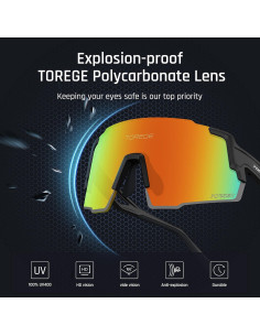 Gafas de sol deportivas TOREGE TR65 polarizadas 3 lentes 2