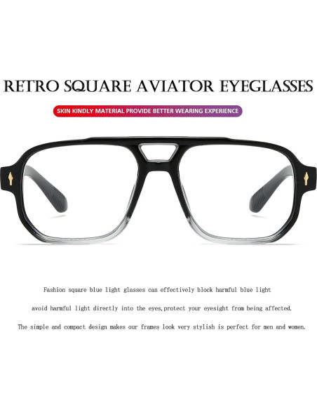 Gafas bloqueadoras luz azul PORADAY retro unisex 15.49x5.99cm Gafas bloqueadoras luz azul PORADAY retro unisex 15.49x5.99cm