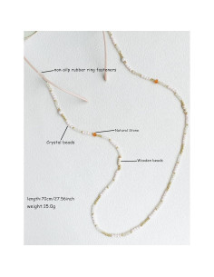 Cadena de Gafas con Perlas de Cristal - 72 cm - Chic 2