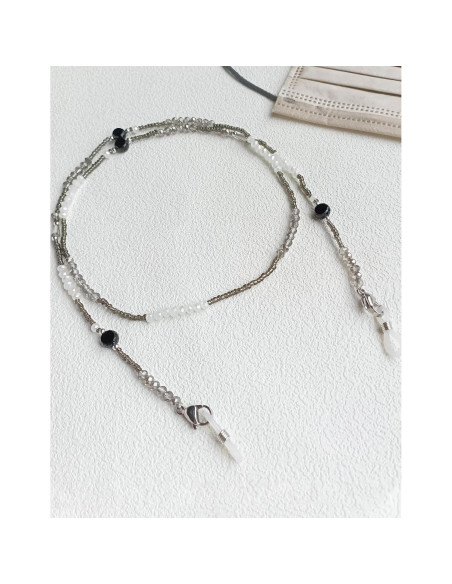 Cadena de Gafas Chic con Perlas de Cristal - 72 cm