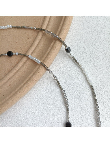 Cadena de Gafas Chic con Perlas de Cristal - 72 cm