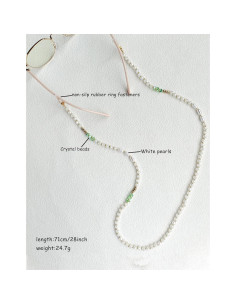 Cadena de Gafas Perlas Cristal para Mujeres 72 cm 2